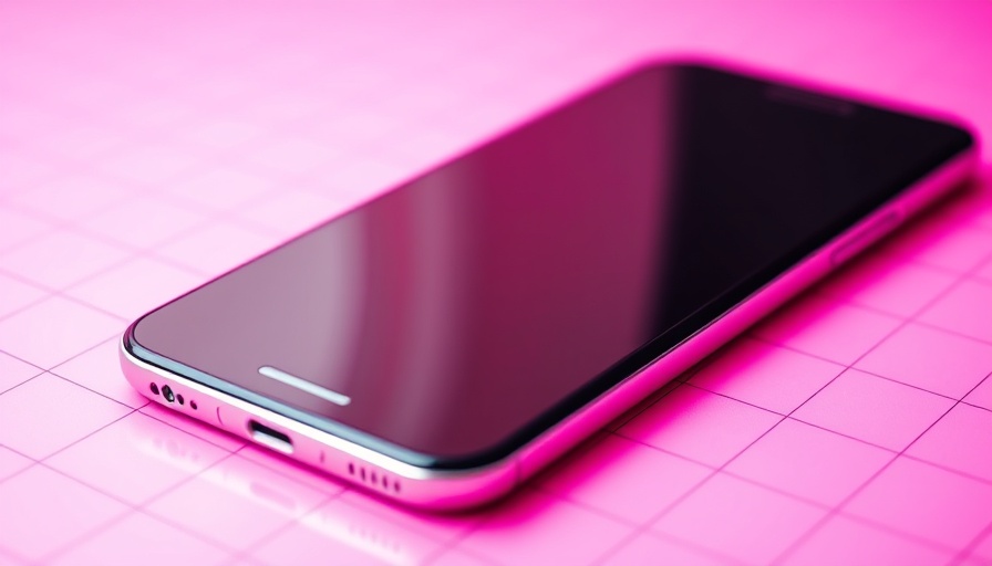 Sleek smartphone on pink grid, highlighting Google Pixel 10 pricing details.
