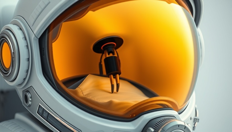 Close-up of Oakley space visor on an astronaut helmet.