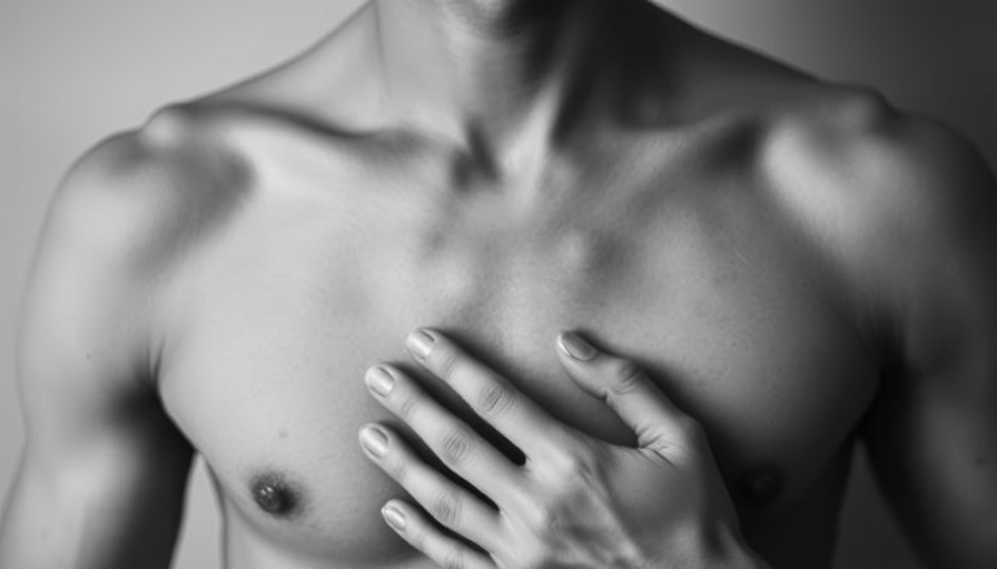 Artistic monochrome photo of a person with hands crossed over the chest.