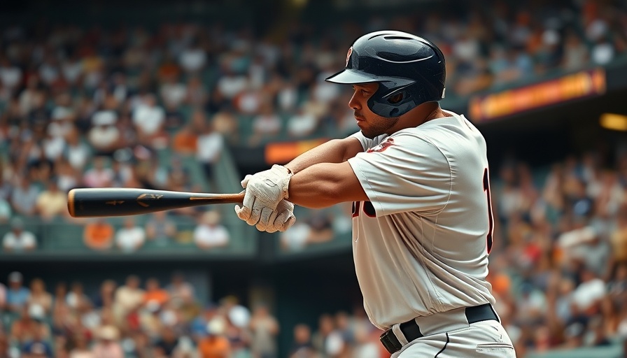 Home run derby champion swinging baseball bat in action.