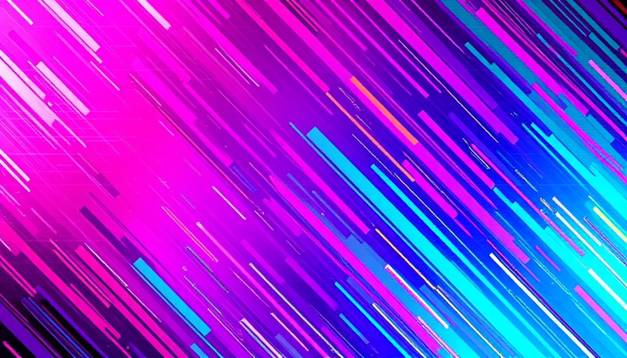 Colorful glitch art creating dynamic patterns, vibrant hues.