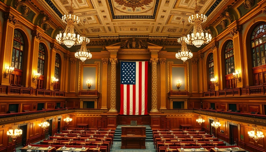 Empty grand legislative chamber with ornate architecture, One Big Beautiful Bill SALT planning.