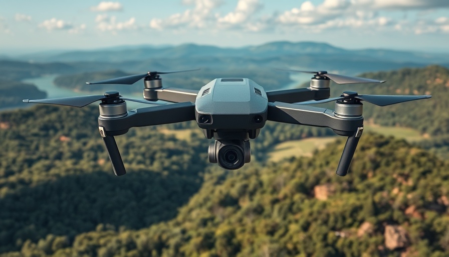 High-resolution 4K drone flying over a scenic landscape, vibrant.