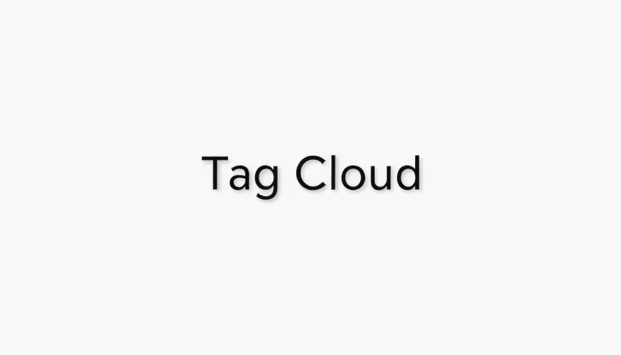 Tag Cloud text with blue line above it.