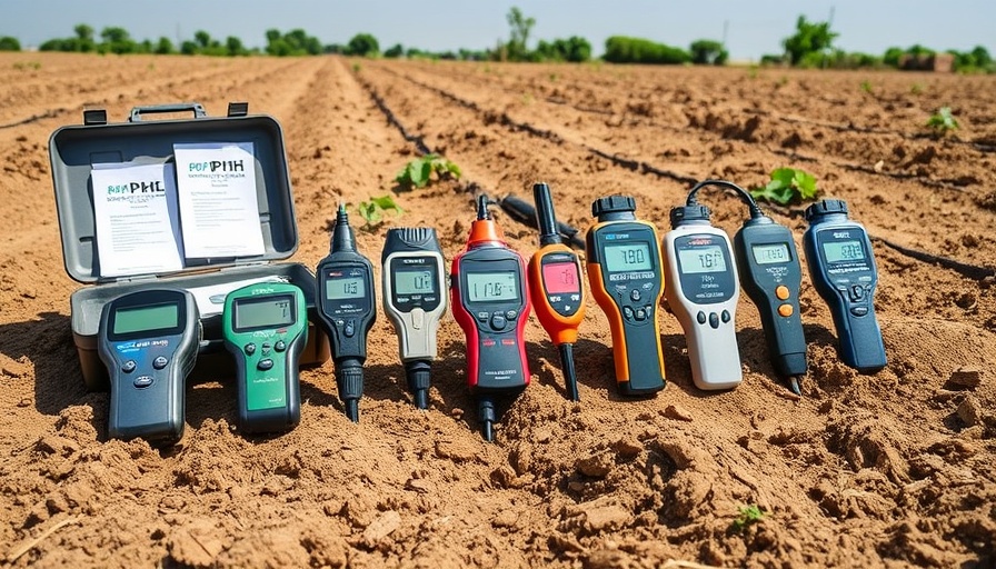 Off-Brand pH Meter Performance display on dry soil in sunlight.