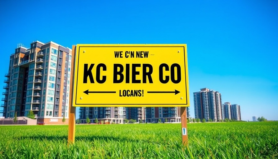 Construction sign for Bavarian-style Biergarten in Lenexa, KC Bier Co.