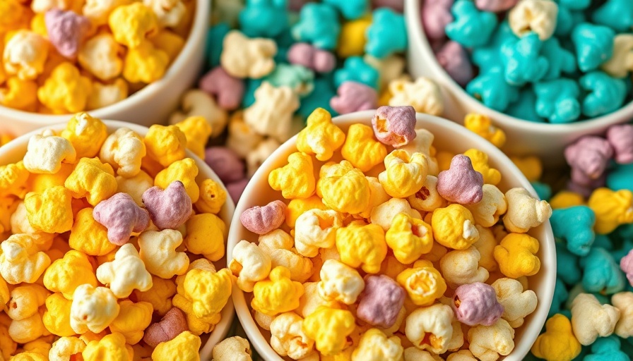 Colorful gourmet popcorn assortment showcasing popcorn culture.