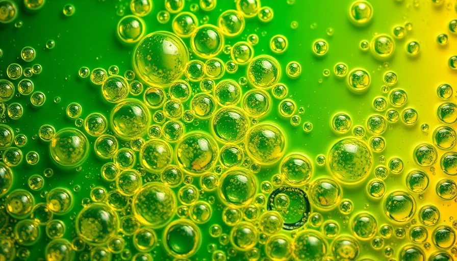 Colorful liquid bubbles representing Carboxymethylcellulose and Polysorbate 80.