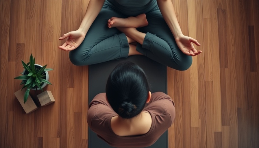 Mindfulness meditation practice, person meditating on mat.