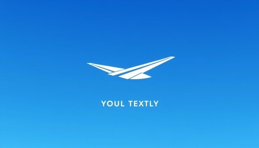 Minimalist logo with airplane wing and clear sky, learn to fly theme.