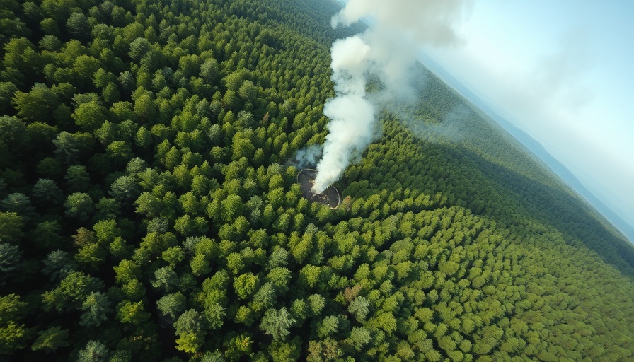 Smoke rising from forest indicating Angara Flight 2311 incident.