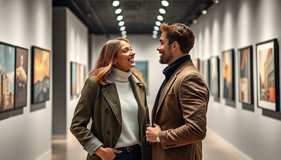 Couple enjoying art at 21c Museum Hotel Kansas City