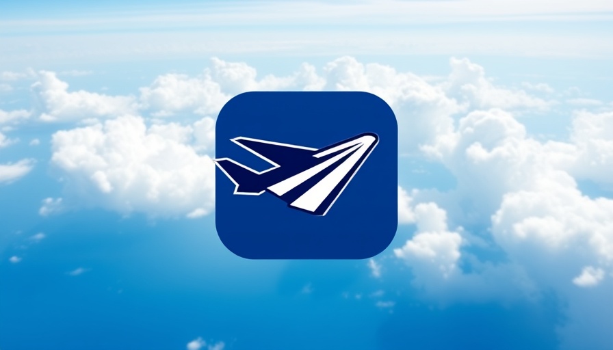Stylized airplane logo with blue sky and clouds background, referencing tiltrotors in aviation.