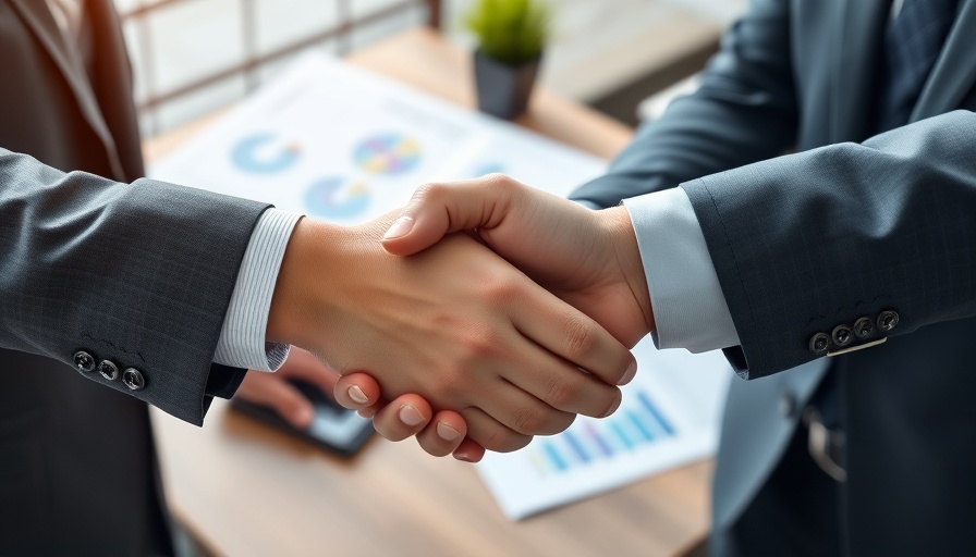Handshake over business charts, symbolizing an effective onboarding plan for new hires.
