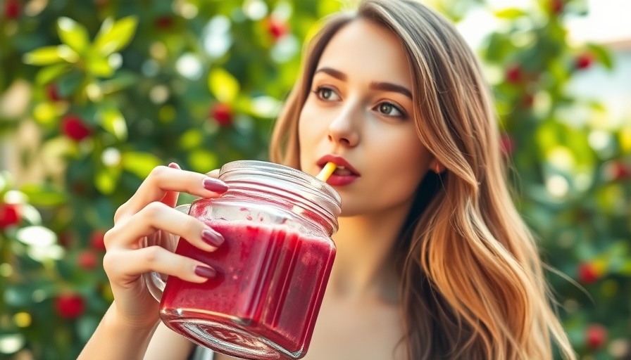 Woman sipping a vibrant smoothie, unique flavour ideas inspiration