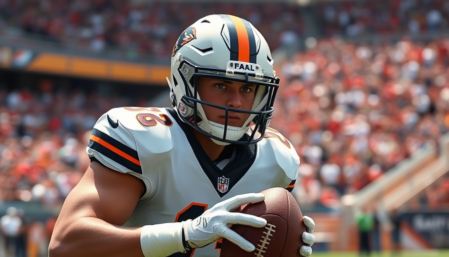 NFL player focused on the field before preseason game.