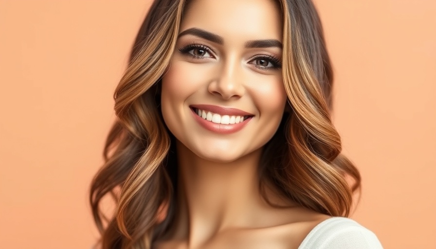 Elegant portrait of woman promoting Kay Beauty's global expansion.