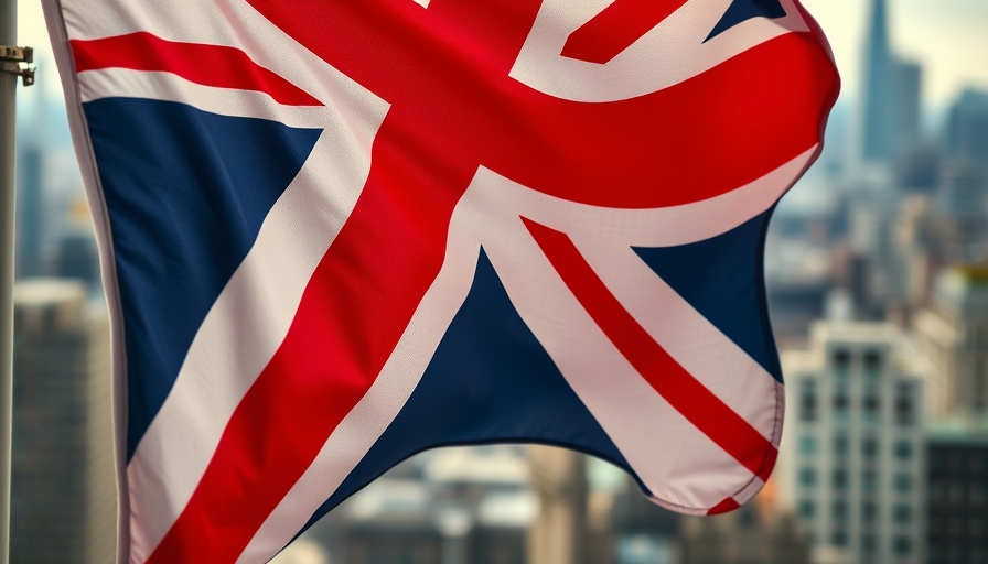 UK flag against cityscape for Lower VAT Registration Threshold UK.