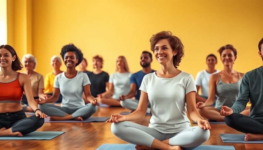 Group meditating in a serene studio, making meditation a habit.