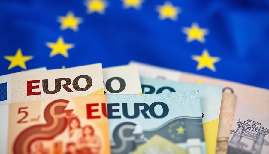 Euro banknotes on EU flag with tax papers, illustrating EU tax mix challenges