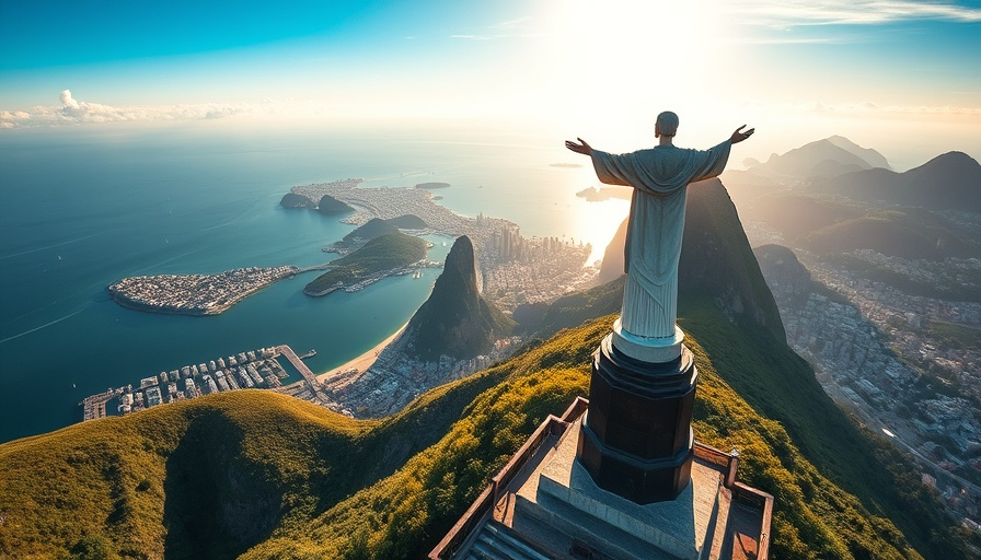 Aerial view of Rio de Janeiro and Christ the Redeemer, Brazil tax reform compliance.