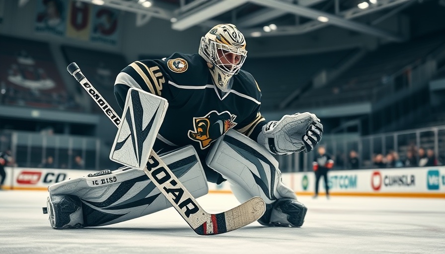 Key Goalie Techniques demonstration on ice rink, RVH position practice.