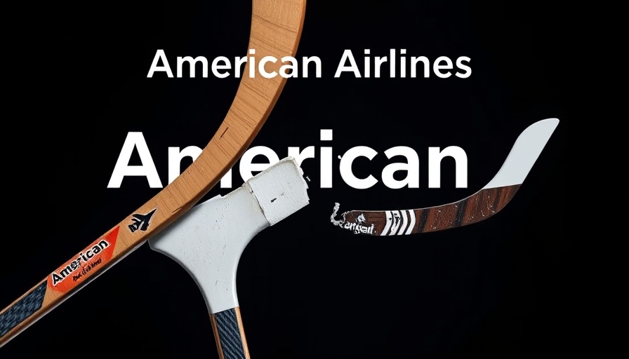 Travel with Goalie Gear: Damaged hockey sticks displayed with airline logo.