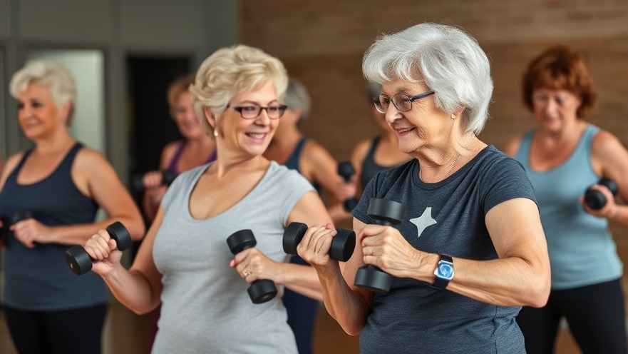 Empowering older adults in a fun strength training class for fitness after 40.