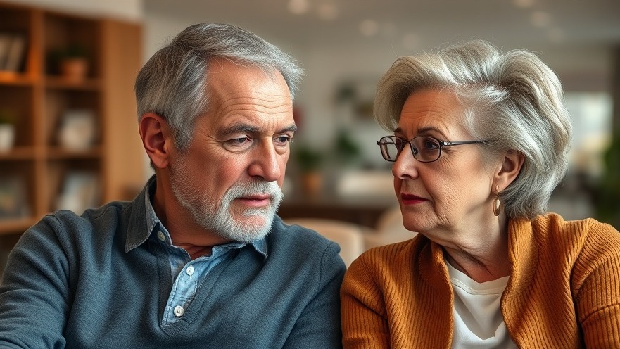 Mature couple discussing financial planning after 50, focused and engaged indoors.
