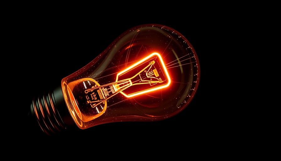 Futuristic light bulb with neon circuits, benefits of smart lighting systems.