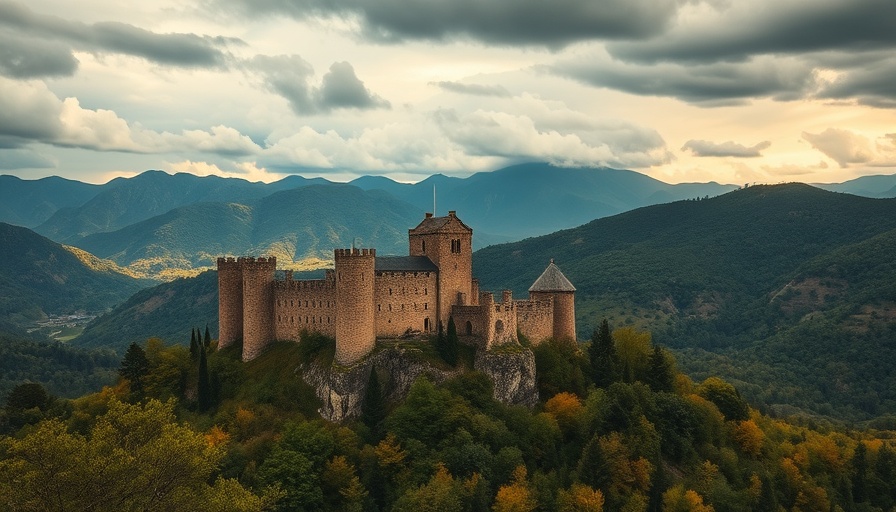 Unique ancient castle Airbnb nestled in mountains for travel