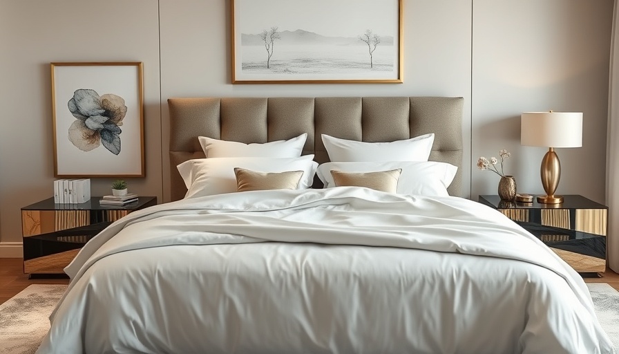 Luxurious bedroom with best percale sheets and artistic decor.