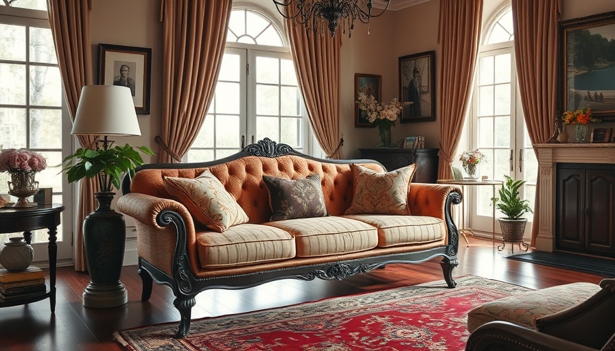 Elegant settee in cozy living room for Best Settees for Small Spaces.