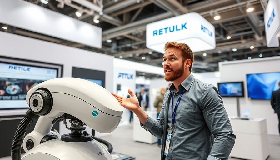 Roborock Saros Z70 showcased at CES 2025 tech exhibit.