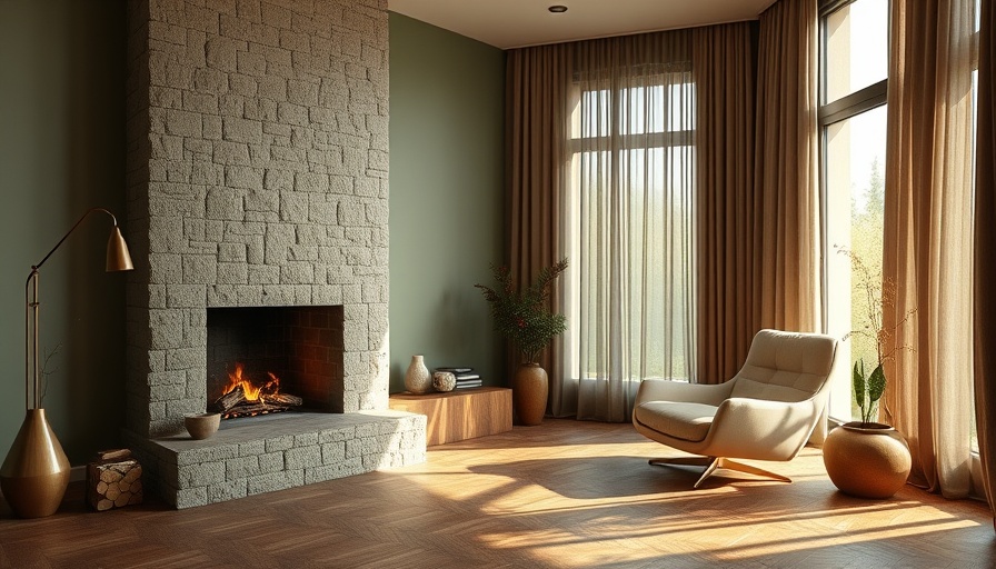 Cozy living room in 646-square-foot house transformation.