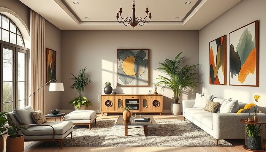 Art-filled interiors with modern decor and natural light