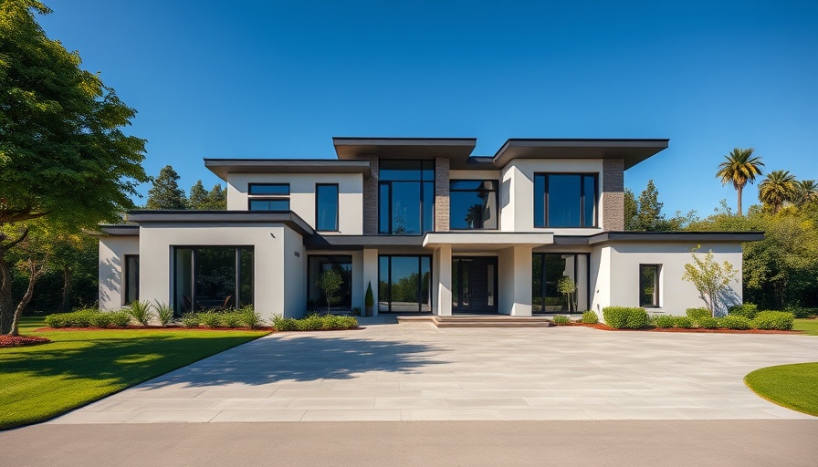 Exterior of a modern luxury house in McLean VA with a spacious design.