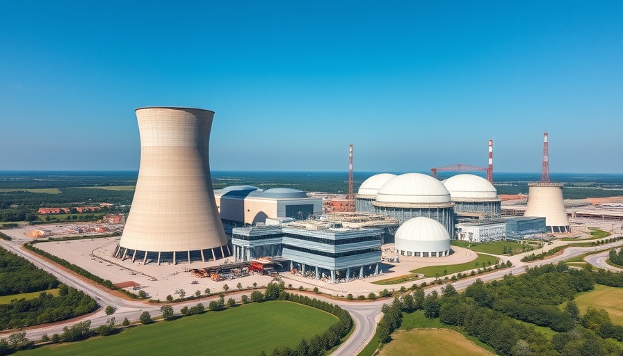 Industrial power plant demonstrating carbon capture and storage benefits under a blue sky.