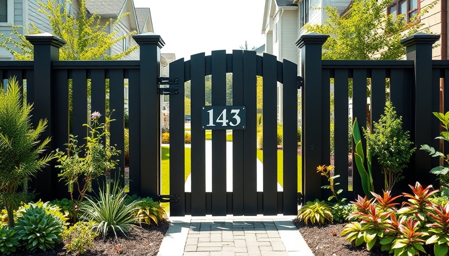 Simple front yard fence design with modern black wood.