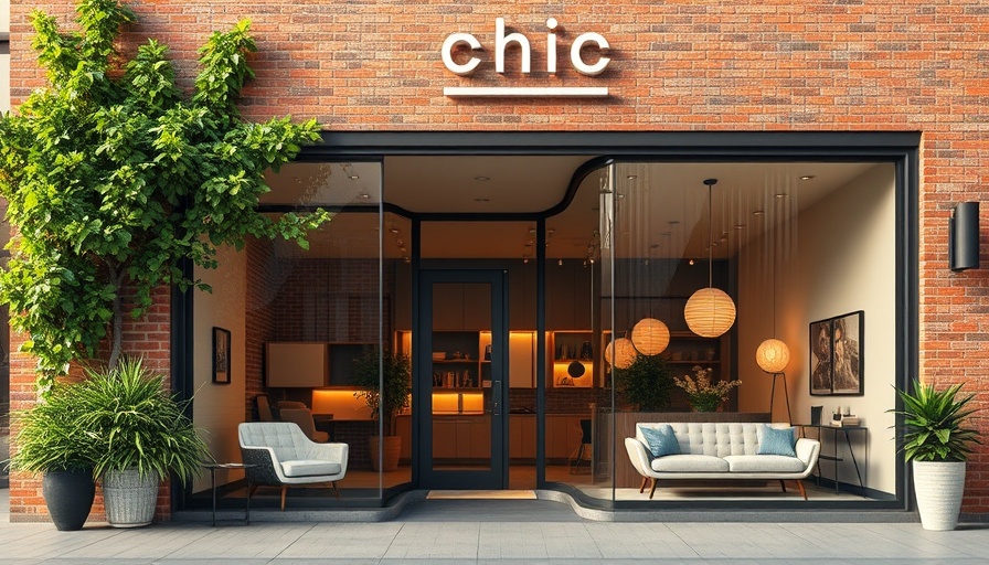 Elegant storefront facade showcasing modern design and decor.