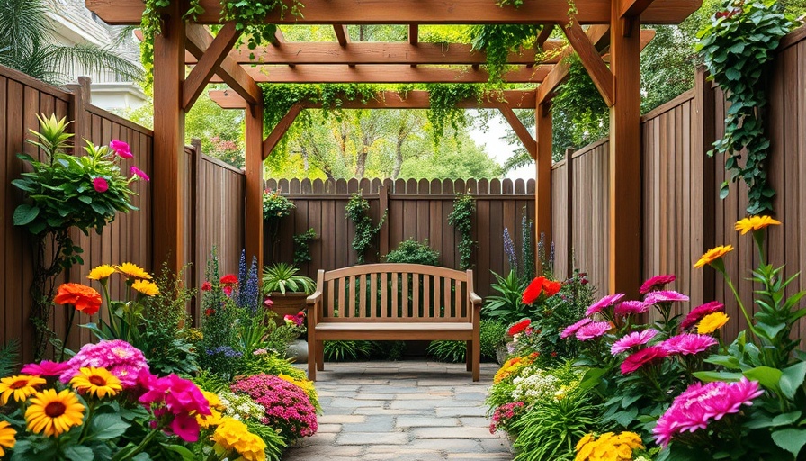 Trendy 2025 small garden with vibrant flowers and lush design