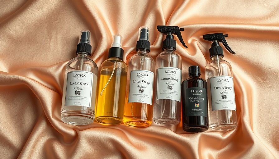 Creative display of linen sprays, best linen sprays for sleep.