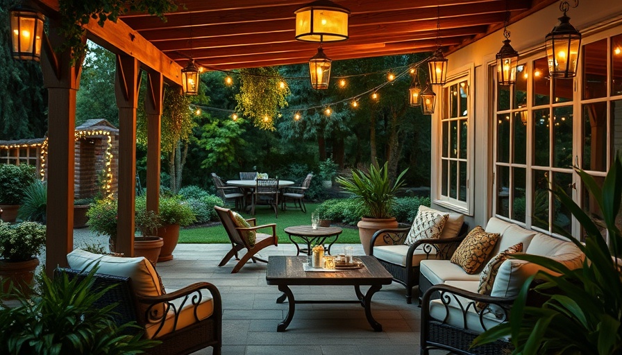 Outdoor living space design ideas with cozy patio and ambient lighting.