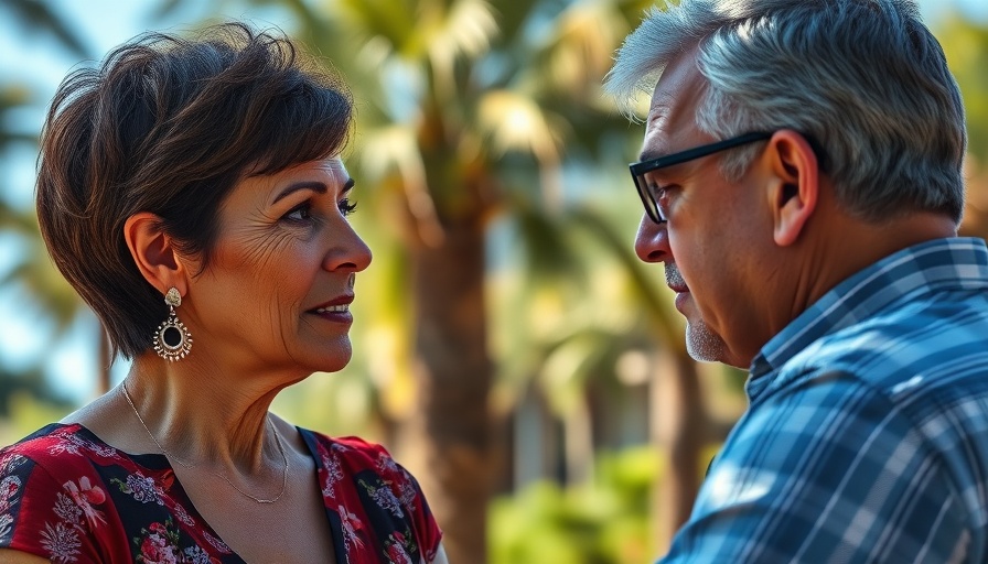 Mature adults discussing important items to buy before retirement.
