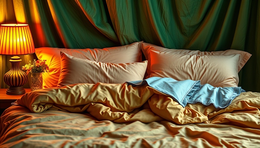 Colorful bedding items and lamp, showcasing best places to buy bedding.