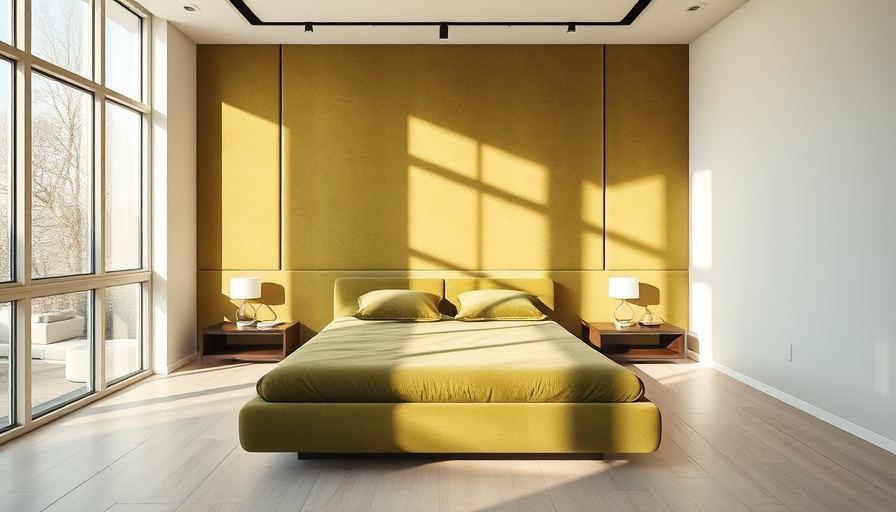Minimalist bedroom setup demonstrating how to soundproof a room.
