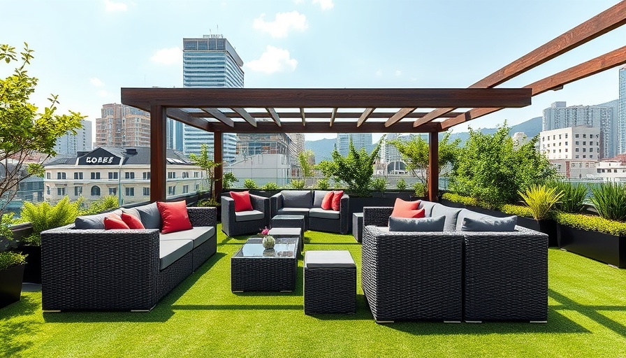 Stylish modern terrace with seating, balcony terrace design ideas.
