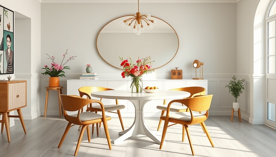Mid-century modern family-friendly home design with pastel colors.