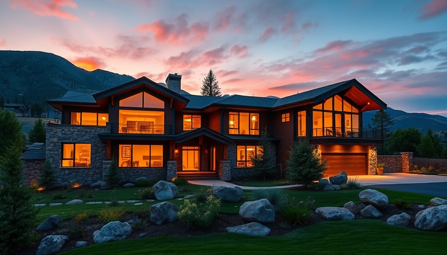 Luxurious mountain home in Boise, modern architecture.