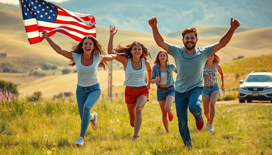 Young adults celebrating Independence Day travel.